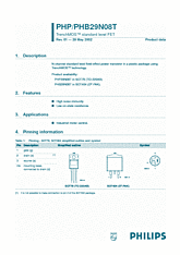 DataSheet PHB29N08T pdf